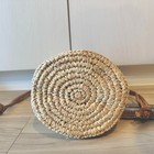 Loewe Raffia Shoulder Bag Mini Basket Anagram Leather Brown Novelty Items New