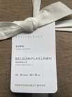 Set Of  2  Pottery Barn Belgian Flax Linen Comforter Euro Shams - Bronze - New