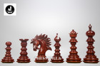  4 3    Luxury Savano Series Staunton Chess Pieces- Bud Rosewood Triple Weighted