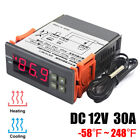 Dc 12v Digital Temperature Controller Fahrenheit Thermostat Cool Heat Switch 30a