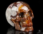 Gemstone 2 0  Red Crazy Lace Agate Hand Carved Crystal Skull  Realistic