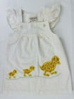 Vtg Toddler Shift Dress 18-24 Months Girls Pinafore Original Ooak Duck Appliqu  