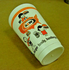 Graphic Near Mint 70s Era Amoco Oil   A w Root Beer Burger Family Old Soda Cup