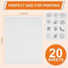 Furwey 20pcs Printable Water Soluble Embroidery Stabilizer 8 5 x11  20p  1 