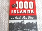 Vintage 1000 Islands Uncle Sam Boats Tour Booklet Map - E8e-10 