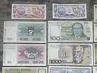 Mixed Lot 29 World Paper Money Banknotes Currency Foreign Mainly Unc