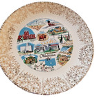 Vtg Oklahoma Collectible Plate - Landmarks  Capitol  Native Motifs  10 