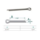 Marine Boat Stainless Steel Cotter Pin Clip Split Pin Hardware Fastener