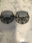 Pair Of Vintage  Decorative Women s Metal Hair Combs