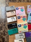 Fimo Polymer Clay - Lot Of 34 - Glitter Pastel   Primary Colors - Fimo Effect