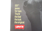 Vintage Original 1982 Levi s 501 Jeans For Men Advertisement Poster 29  X 22 