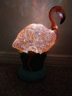 New Cracker Barrel Pink Flamingo Glitter Globe Light-up Decor     In Box  Works   