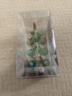 Crystal Handblown Glass Christmas Tree W  Wine 9  Glass Ornaments New In Box
