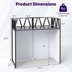 Portable Dj Booth With Adjustable Feet  Detachable Tabletop  Corner Shelves