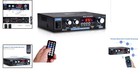 Powerful 200w Home Stereo Amplifier - Remote   Bluetooth Connectivity Included