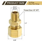 10 X Brass Pipe Fitting 5 16  Od X 1 8  Npt Male Compression Union Connector