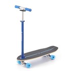 2-in-1 Kids Skateboard   Lean-to-steer Scooter With Detachable Handlebar  Blue