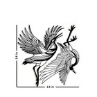 Metal Cranes Wall Art Set Of 2  Crane Birds Decor  Unique Living Room Decor