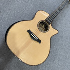 New 914ce Acoustic Electric Guitar Solid Wood Abalone Inlay Binding Spruce Body
