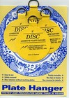 Invisible English Disc Adhesive Medium Plate Hanger Set  4-3 Inch Hangers  