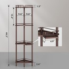 Corner Shower Caddy Standing 4 Tier Metal Shower Organizer Bronze   Stainless