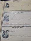 1880s Exchange Bank Allen mi  Antique Bank Check Book 62 Pg Of 3 Cks Nos Unused 