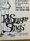 Rare Vintage Original Pete Seeger Concert Poster Berkeley 1967 Fillmore Era