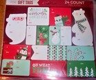 Lot Of 100 Pkgs Gifts Tags Christmas Assorted 24 Per Pk 2400 Total Peel   Stick