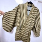 Green Samue Hanten Jacket Japanese Workwear Kimono Style With Details