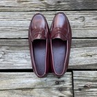 Vtg  G h  Bass Weejuns Burgundy Leather Preppy  Penny Loafers Men s Size 9 5 Usa