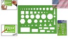 T-816 All-purpose Technical Drawing Template - Precise Plastic Ruler  4 5x6in