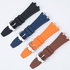 26mm New Woven Pattern Fkm Rubber Watch Band Fits Audemars Piguet Royal Oak 41mm