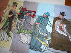 Set Of 8 Vintage Chinese Art Handkerchiefs - The Eight Immortals -deadstock Mint
