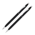Cross Classic Century Ballpoint Pen   0 7mm Mechanical Pencil In Black Lacquer