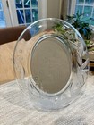 Mikasa Crystal Cherish Oval Picture Frame 11 5  Germany Frosted Floral 5x7