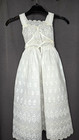 Antique Victorian Edwardian Child s Dress White Cotton Broderie Anglaise 1900s
