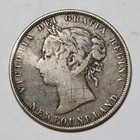 1872 H Newfoundland Fifty 50 Cents Better Date 48k Mint Punched damaged -270-