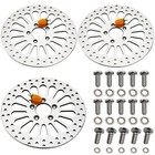 3pcs 11 8  For Harley 2008-2013 Chrome Brake Rotors 2 front  1 rear Polished