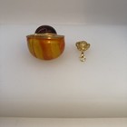 Edgar Berebi Peach Trinket Box W charm Vintage Retired   Rare  Exc Condition