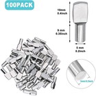 100 Pcs Shelf Pins Pegs5mm Spoon Shape Nickel Plated Shelf Support Bookshelf