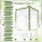 Oversized Mosquito Net Bed Canopy With Fake Vines For Girl Canopy Bed Curtain   