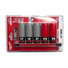Milwaukee 49-66-7831 Shockwave 1 2  Sae metric Lug Nut Wheel Socket Set - 5 Pc
