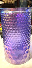 Decorative Raised Design Lavender Glass Vase 8 5  Tall