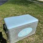 Vintage Pepsi Cola Aluminum Padded Cooler Chest Baby Blue Advertising Soda