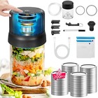 Electric Mason Jar Vacuum Ever Sealer Kit For Wide  Regular Mouth Jars  200 Lids