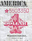1923  1 Red Seal Legal Tender    Star Note    Fr-40    Bright   Crisp Very Fine