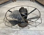Rare Antique 1920s Dayton Day-fan 4 Blades Steel Cage Industrial Steampunk Decor
