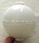 Original Vintage  electra  Lightning Rod  Round White Milk Glass Ball