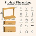 Bamboo Bathroom Organizer Countertop     Small Vanity Storage Shelf For Makeup 
