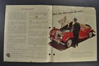 1954 Mg Tf Roadster Sales Brochure Folder Original 54